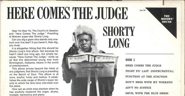 Shorty Long - Here Comes The Judge - Classic Motown